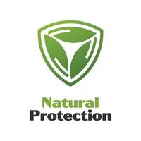 logotipo de protección natural vector