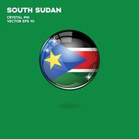 South Sudan Flag 3D Buttons vector