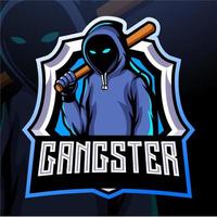 gangster mascot. esport logo design vector