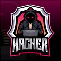 Hacker mascot. esport logo design vector