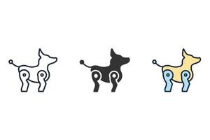 robot dog icons  symbol vector elements for infographic web