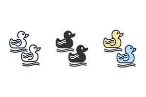 duck toy icons  symbol vector elements for infographic web