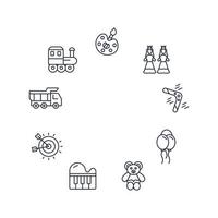 baby toy icons set . baby toy pack symbol vector elements for infographic web