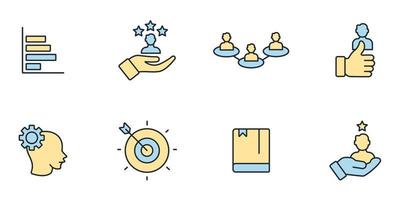 Competence icons  symbol vector elements for infographic web