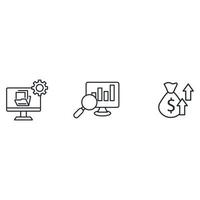 los iconos de alfabetización financiera simbolizan los elementos vectoriales para la web infográfica vector