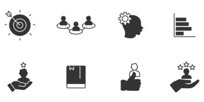 Competence icons  symbol vector elements for infographic web