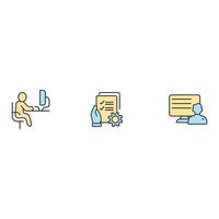 Personal productivity and task management icons  symbol vector elements for infographic web