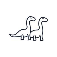 Dinosaurs icons  symbol vector elements for infographic web