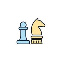 iconos de ajedrez símbolo elementos vectoriales para web infográfico vector