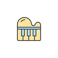 iconos de piano símbolo elementos vectoriales para web infográfico vector