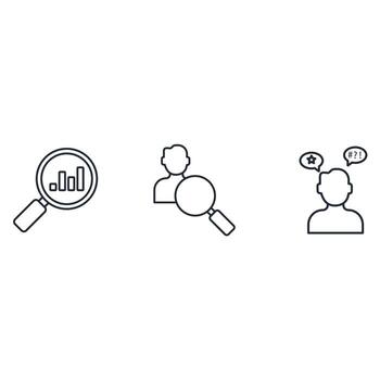 Targeting strategy icons  symbol vector elements for infographic web
