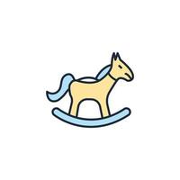 horse toy icons  symbol vector elements for infographic web