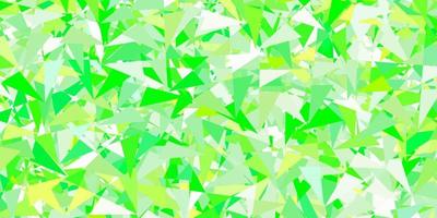 Light green, yellow vector pattern with polygonal shapes.