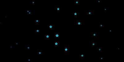 Dark BLUE vector texture with beautiful stars.