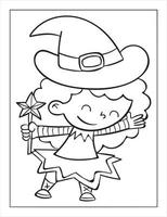 CUTE HALLOWEEN COLORING BOOK vector