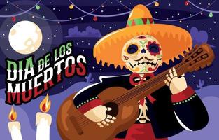 fiesta mexicana dia de los muertos vector
