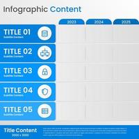 Grid style summary infographic template design vector