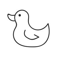 Hand drawn toy duck vector