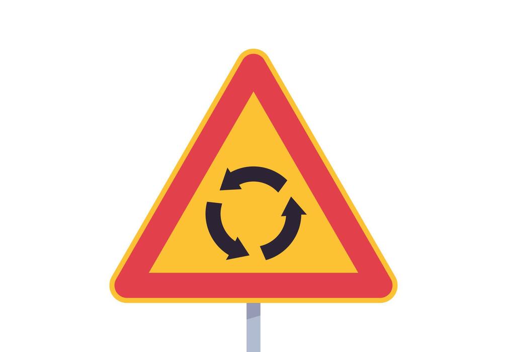 Roundabout Sign Vector Art, Icons, and Graphics for Free Download