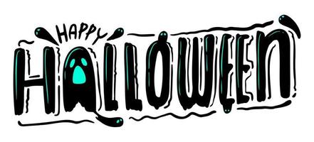 banner de texto feliz halloween, vector