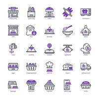 paquete de iconos de panadería para el diseño de su sitio web, logotipo, aplicación, ui. línea de mezcla de icono de panadería y diseño sólido. ilustración de gráficos vectoriales y trazo editable. vector