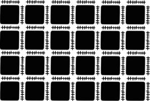 Textil de adorno de patrones sin fisuras rítmicos en blanco y negro vector