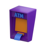 3d renderen geld machine icoon png