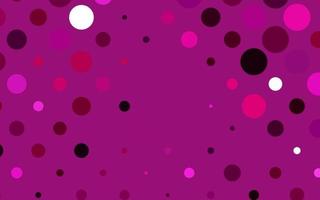 Light Pink vector background with bubbles.