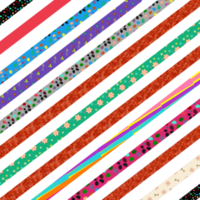 Colorful crossed strips lines transparent background png