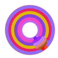 astratto multicolore e colorato arcobaleno cerchi sfondo png
