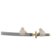 3D Isolated Hand With Weapons png