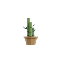 plantas 3D isoladas em vasos png
