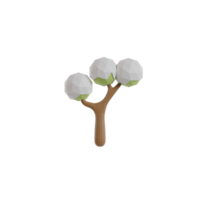3D Isolated Tree With Snow png