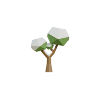 3D isolierter Baum mit Schnee png