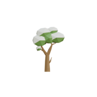 árbol aislado 3d con nieve png