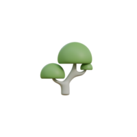 árvore verde isolada 3D png