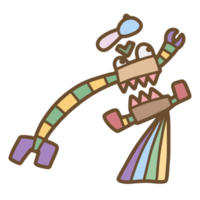 Cute robot hand drawn png