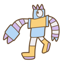 lindo robot dibujado a mano png