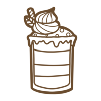 Sweet dessert outline png