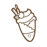 contorno de sobremesa doce png