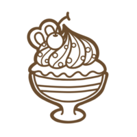 contour de dessert sucré png