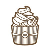 Sweet dessert outline png