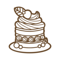 Sweet dessert outline png