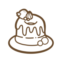 contorno de sobremesa doce png