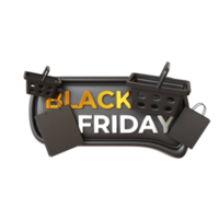 3d black friday sign png