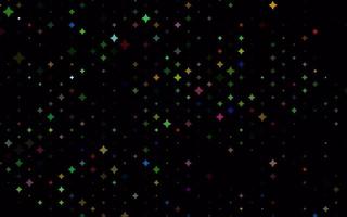 Light Multicolor, Rainbow vector pattern with christmas stars.