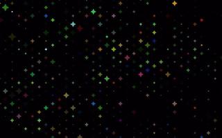 Light Multicolor, Rainbow vector pattern with christmas stars.