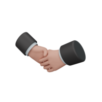 3d rendering handshake isolated useful for business, company, economy, corporate and finance design png