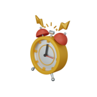 Reloj de representación 3d aislado útil para el diseño empresarial, empresarial, económico, corporativo y financiero png