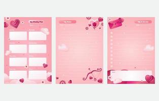 Heart Journal Template vector